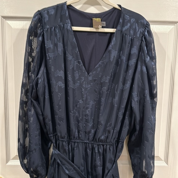 Blue chiffon maxi dress - Picture 2 of 4